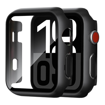 Ovitek z zaščito zaslona Techsuit "Defense360 Pro" za Apple Watch 1 / 2 / 3 38mm - črn