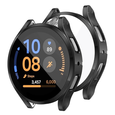 Ovitek z zaščito zaslona Techsuit "Defense360 Pro" za Samsung Galaxy Watch FE - črn