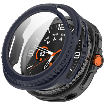 Ovitek z zaščito zaslona Techsuit "Defense360 Pro" za Samsung Galaxy Watch8 Classic - temno moder
