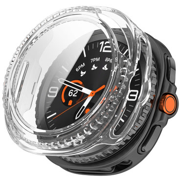 Ovitek z zaščito zaslona Techsuit "Defense360 Pro" za Samsung Galaxy Watch8 Classic - prozoren