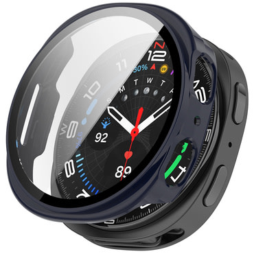 Ovitek z zaščito zaslona Techsuit "Defense360 Pro" za Samsung Galaxy Watch8 (40mm) - temno moder