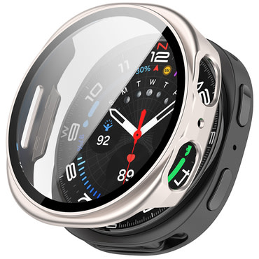 Ovitek z zaščito zaslona Techsuit "Defense360 Pro" za Samsung Galaxy Watch8 (40mm) - srebrn