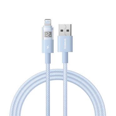 Polnilni in podatkovni USB-A v Lightning kabel Baseus "Data Cable Display 2" - 2.4A - 2m - galaxy blue
