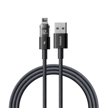 Polnilni in podatkovni USB-A v Lightning kabel Baseus "Data Cable Display 2" - 2.4A - 2m - cosmic black