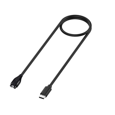 Polnilni kabel za pametno uro Techsuit "TGC2" za Garmin Fenix 5/5 Plus/6/6X/7X / Vivoactive 3/5 - 5W - 1m - črn