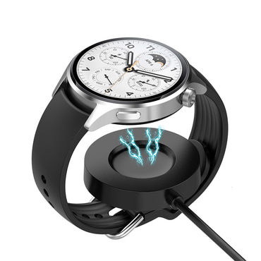 Polnilni kabel za pametno uro Techsuit "TXC6" za Xiaomi Watch S1 Pro, 4W z namiznim držalom - črn