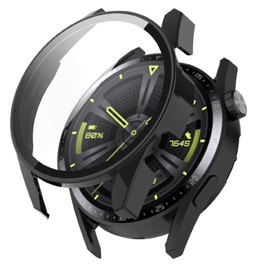 Ovitek z zaščito zaslona Techsuit "Defense360 Pro" za Huawei Watch GT 3 (46mm) - črn