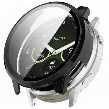 Ovitek z zaščito zaslona Techsuit "Defense360 Pro" za Garmin Venu 4 41mm - črn