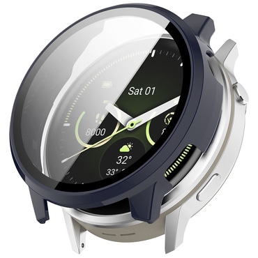 Ovitek z zaščito zaslona Techsuit "Defense360 Pro" za Garmin Venu 4 45mm - temno moder
