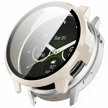 Ovitek z zaščito zaslona Techsuit "Defense360 Pro" za Garmin Venu 4 45mm - bež