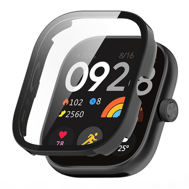 Ovitek z zaščito zaslona Techsuit "Defense360 Pro" za Xiaomi Redmi Watch 4 - črn