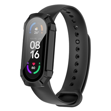 Ovitek z zaščito zaslona Techsuit "Defense360 Pro" za Xiaomi Smart Band 7 / 7 NFC - črn