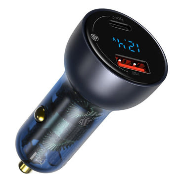 Avtomobilski 65W polnilec Baseus "CCKX-C0G" USB-C PD, USB QC4.0 - gray