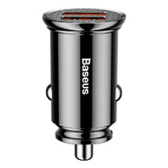Avtomobilski polnilec Baseus "Circular CCALL-YD01" Dual USB 5A Super Fast Charging, QC 3.0 - black
