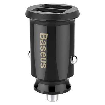 Avtomobilski polnilec Baseus "Grain CCALL-ML01" 2x USB, LED osvetlitev - black
