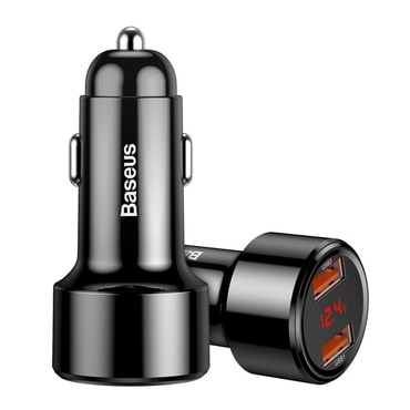 Avtomobilski 45W polnilec Baseus "Magic Series CCMLC20A-01" 2x USB z LED prikazovalnikom - black