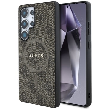 Ovitek Guess "4G Ring Classic Logo MagSafe" za Samsung Galaxy S25 Ultra - brown