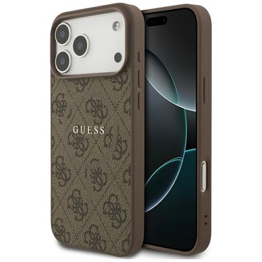 Ovitek Guess "4G Ring Classic Logo MagSafe" za iPhone 17 Pro - brown