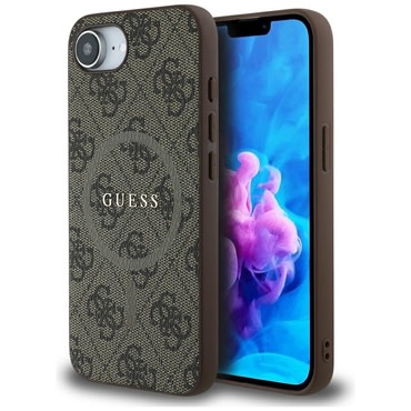 Ovitek Guess "4G Ring Classic Logo MagSafe" za iPhone 16e / iPhone 17e - brown