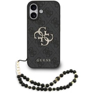 Ovitek Guess "Hardcase 4G Classic Logo with Strap" za iPhone 17 - black
