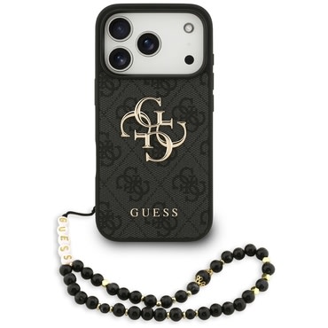 Ovitek Guess "Hardcase 4G Classic Logo with Strap" za iPhone 17 Pro - black