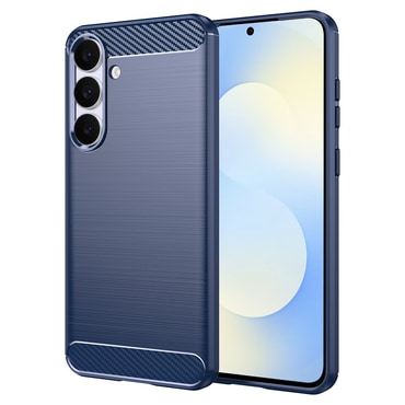 TPU gel ovitek "Brushed Carbon" za Samsung Galaxy S25 FE - moder