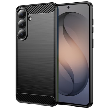 TPU gel ovitek "Brushed Carbon" za Samsung Galaxy S26 - črn