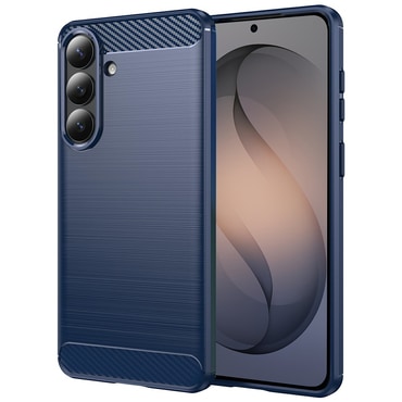 TPU gel ovitek "Brushed Carbon" za Samsung Galaxy S26 - moder