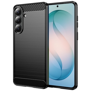 TPU gel ovitek "Brushed Carbon" za Samsung Galaxy S26 Plus - črn