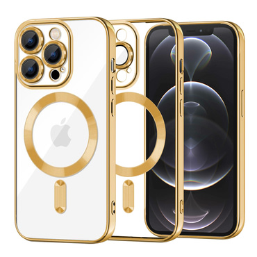 Ovitek Techsuit "Luxury Crystal MagSafe" za iPhone 12 Pro - zlat
