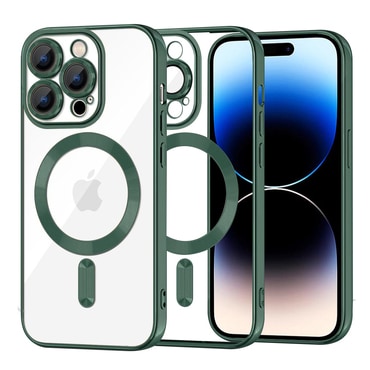 Ovitek Techsuit "Luxury Crystal MagSafe" za iPhone 14 Pro - temno zelen