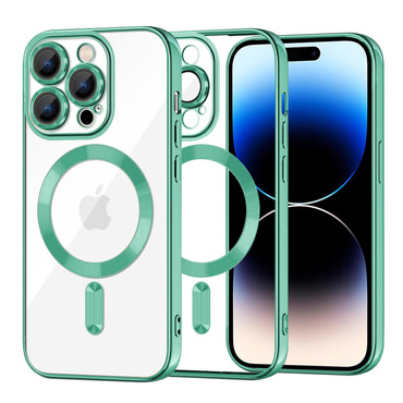 Ovitek Techsuit "Luxury Crystal MagSafe" za iPhone 14 Pro - svetlo zelen
