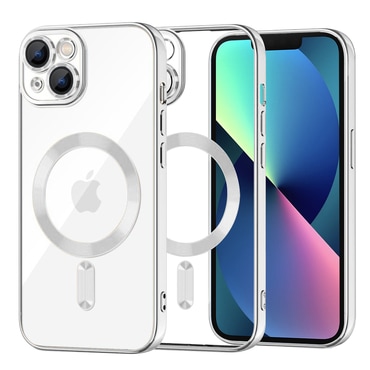Ovitek Techsuit "Luxury Crystal MagSafe" za iPhone 13 - srebrn