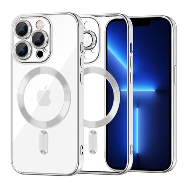Ovitek Techsuit "Luxury Crystal MagSafe" za iPhone 13 Pro Max - srebrn