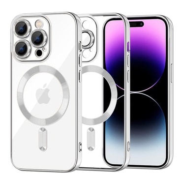 Ovitek Techsuit "Luxury Crystal MagSafe" za iPhone 14 Pro Max - srebrn
