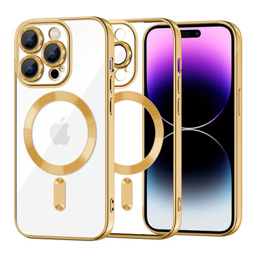 Ovitek Techsuit "Luxury Crystal MagSafe" za iPhone 14 Pro Max - zlat