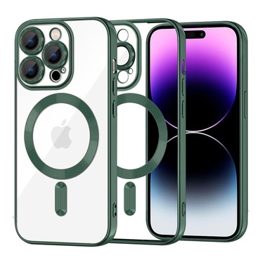 Ovitek Techsuit "Luxury Crystal MagSafe" za iPhone 14 Pro Max - temno zelen