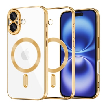 Ovitek Techsuit "Luxury Crystal MagSafe" za iPhone 16 - zlat