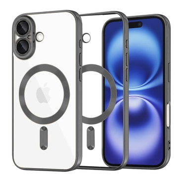 Ovitek Techsuit "Luxury Crystal MagSafe" za iPhone 16 - črn