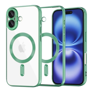 Ovitek Techsuit "Luxury Crystal MagSafe" za iPhone 16 - svetlo zelen