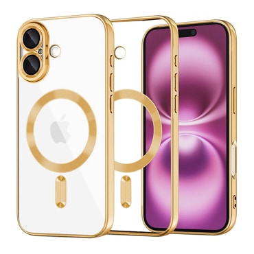 Ovitek Techsuit "Luxury Crystal MagSafe" za iPhone 16 Plus - zlat