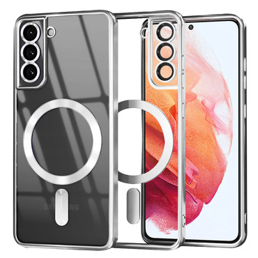 Ovitek Techsuit "Luxury Crystal MagSafe" za Samsung Galaxy S21 - srebrn