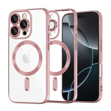 Ovitek Techsuit "Luxury Crystal MagSafe" za iPhone 16 Pro - roza