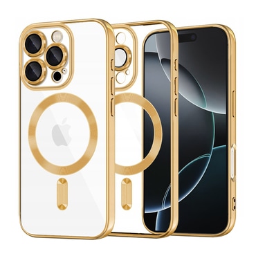 Ovitek Techsuit "Luxury Crystal MagSafe" za iPhone 16 Pro - zlat