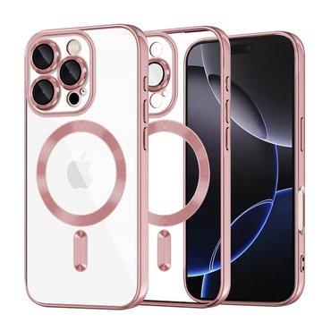 Ovitek Techsuit "Luxury Crystal MagSafe" za iPhone 16 Pro Max - roza