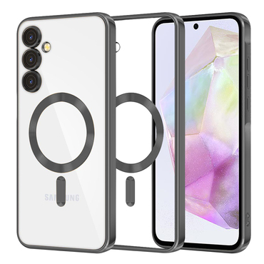 Ovitek Techsuit "Luxury Crystal MagSafe" za Samsung Galaxy A35 - črn