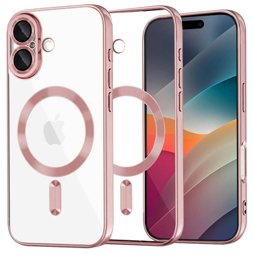 Ovitek Techsuit "Luxury Crystal MagSafe" za iPhone 17 - roza