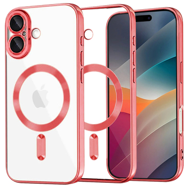 Ovitek Techsuit "Luxury Crystal MagSafe" za iPhone 17 - rdeč