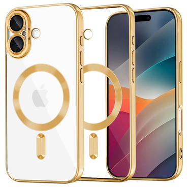 Ovitek Techsuit "Luxury Crystal MagSafe" za iPhone 17 - zlat