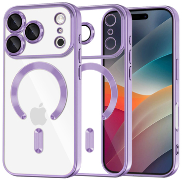 Ovitek Techsuit "Luxury Crystal MagSafe" za iPhone 17 Pro - svetlo vijoličen
